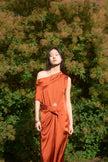 楓雨斜肩洋裝 Maple Dress