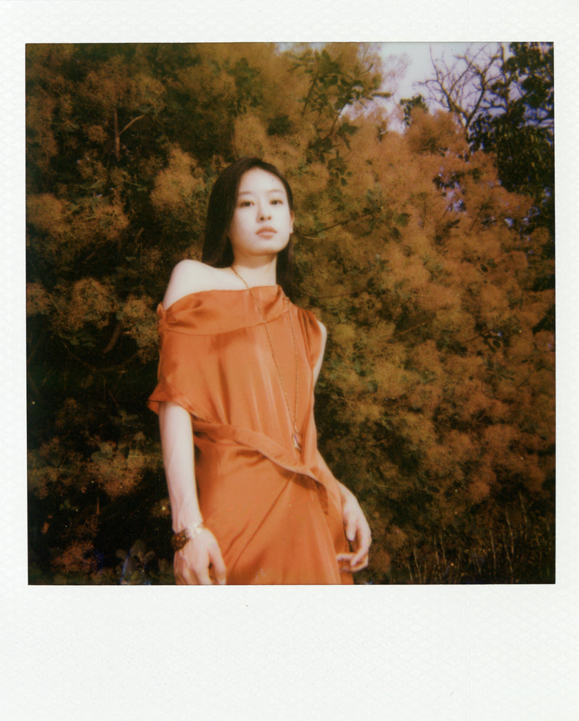 楓雨斜肩洋裝 Maple Dress