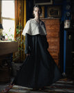 雪紋夜刺繡斗篷洋裝 Dark Embroidery Cape Dress