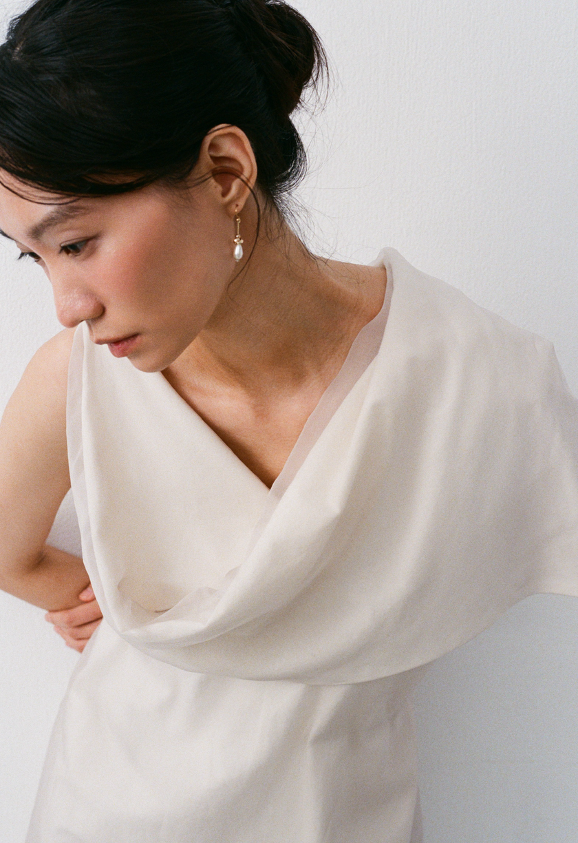 霧層次斗篷洋裝 MIST CAPE DRESS