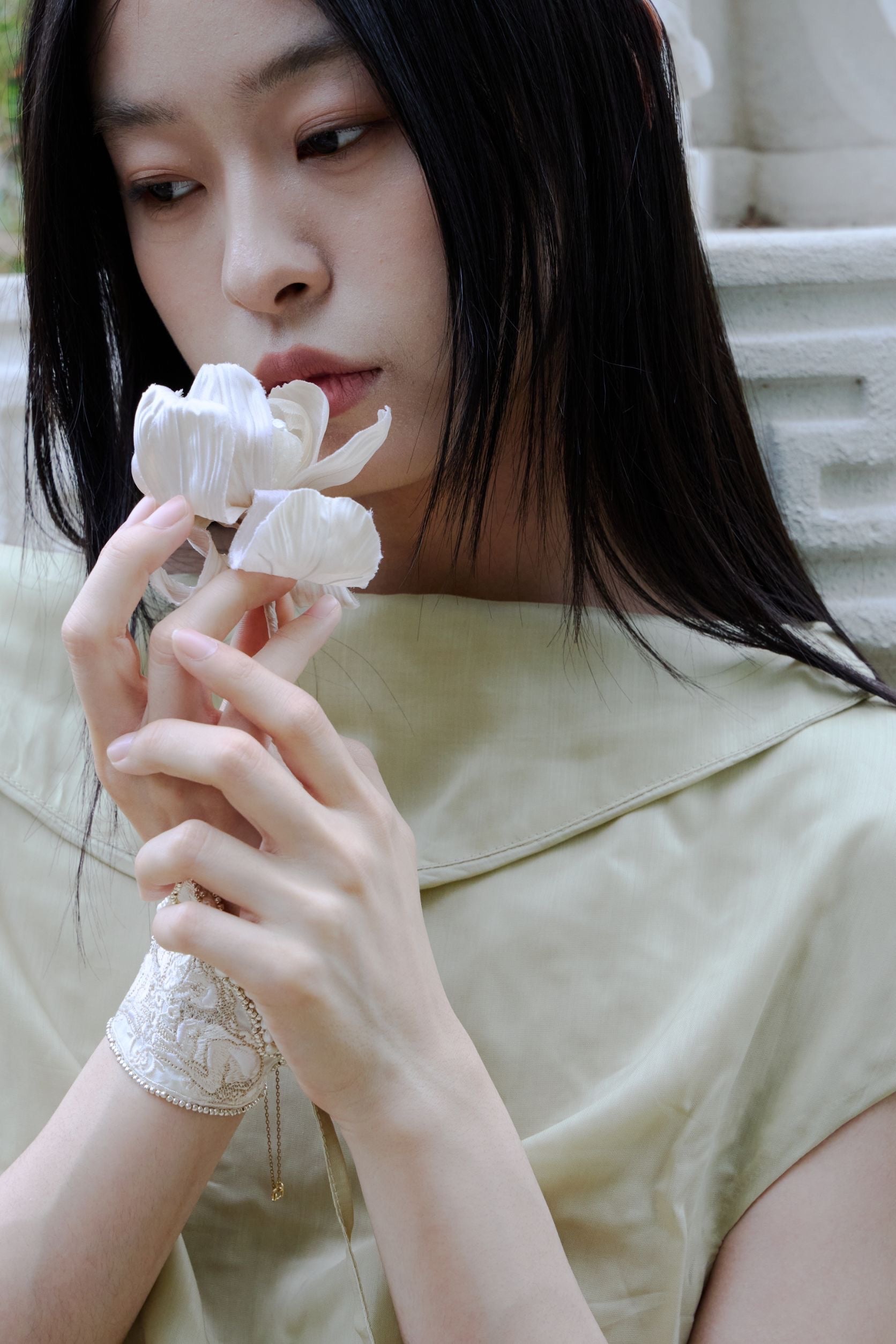 若芽層次翻領洋裝 Wakame Dress