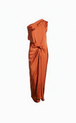 楓雨斜肩洋裝 Maple Dress