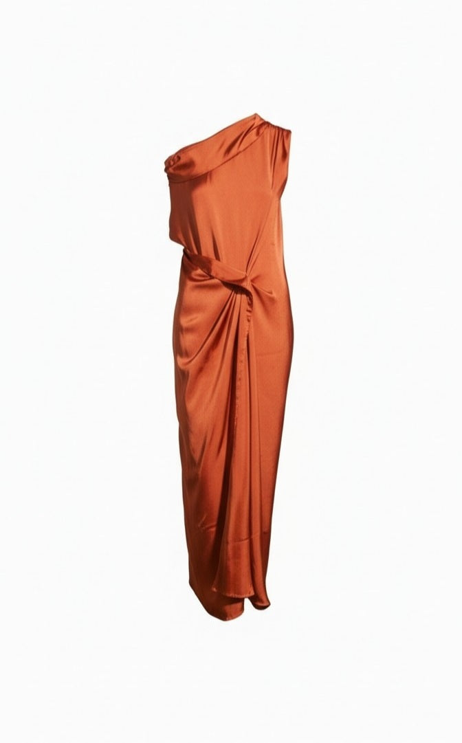 楓雨斜肩洋裝 Maple Dress
