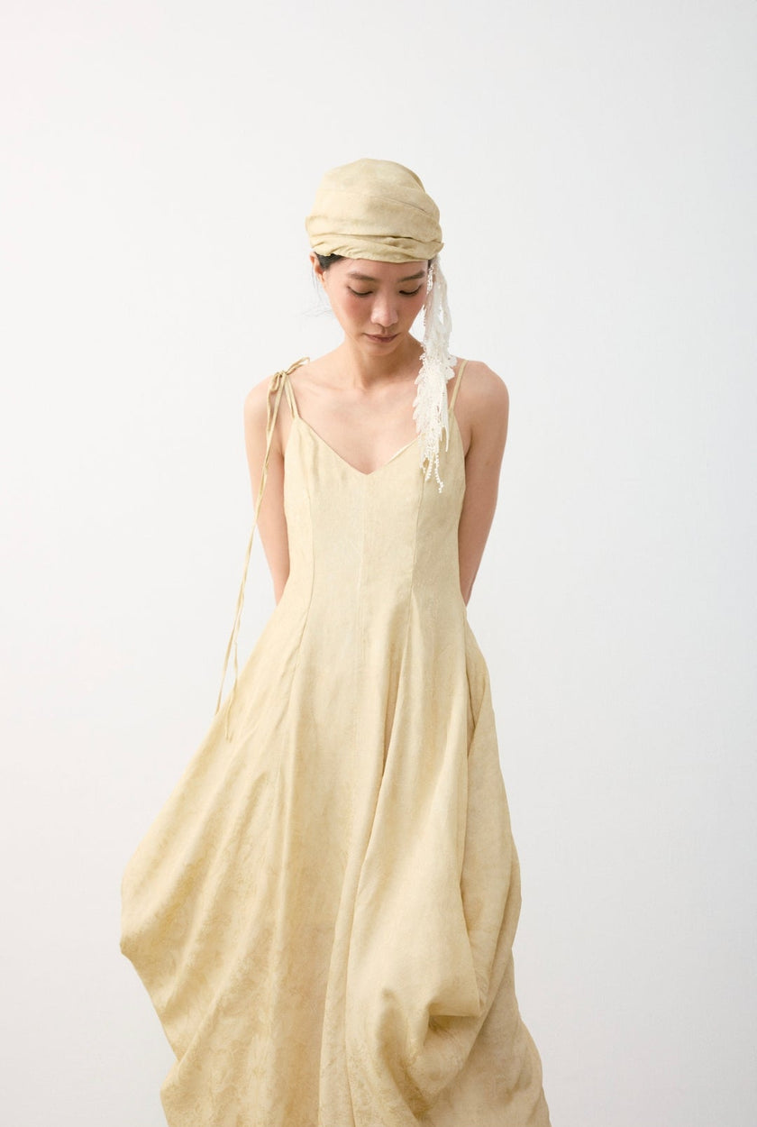 細肩提花羅馬洋裝 ACQUARD STRAP ROMAN DRESS