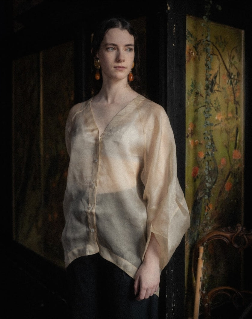 溫蘿紗褶皺襯衫 Silk Drape Blouse