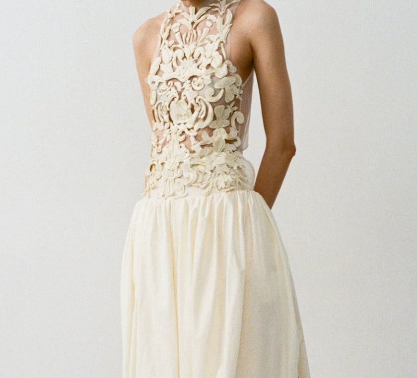 浮雕香水皮革手工上衣 LEATHER COUTURE TOP