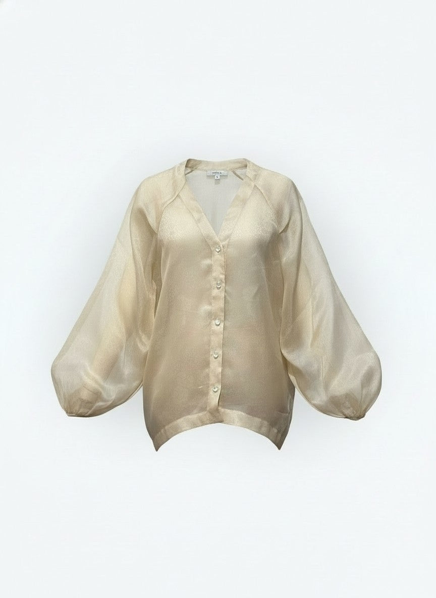 溫蘿紗褶皺襯衫 Silk Drape Blouse