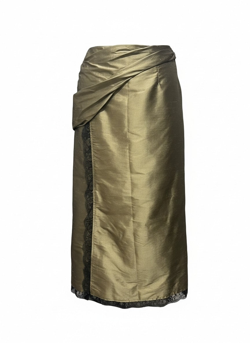 木田蕾絲蠶絲裙 Adati Lace Silk Skirt