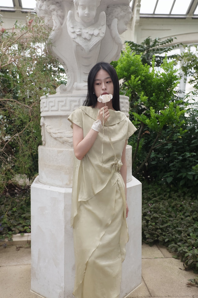 若芽層次翻領洋裝 Wakame Dress