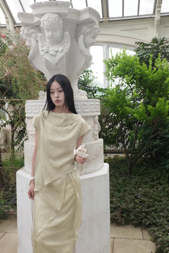 若芽層次翻領洋裝 Wakame Dress