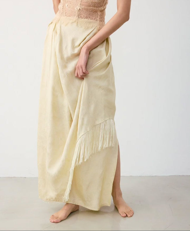 提花垂墜流蘇裙 DRAPE TASSEL SKIRT